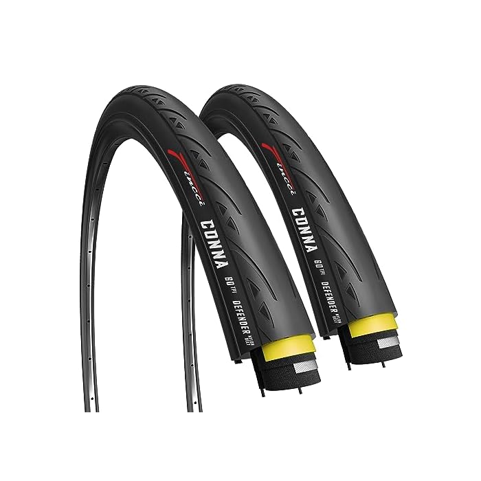 Fincci Racing Bike Tyres 700x23c - Pair Foldable Slick Tyres