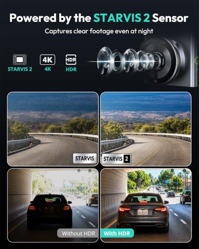 BOTSLAB G300 Plus 4K Front & FHD Rear STARVIS 2 Dual Dash Cam w/ 64GB microSD - image 2