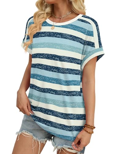Image of WIHOLL Womens Tops Short Sleeve Shirts Summer Outfits 2026 Spring Dressy Casual Clothes Clothing