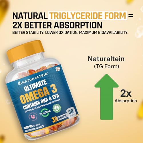 NATURALTEIN Omega-3 Fish Oil 1250mg 30 Capsules 1.25 g - Image 7
