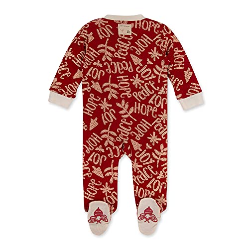 Image of Burt's Bees Baby unisex-baby Sleep & Play, Organic One-piece Romper-jumpsuit Pj, Zip Front Footed Pajama