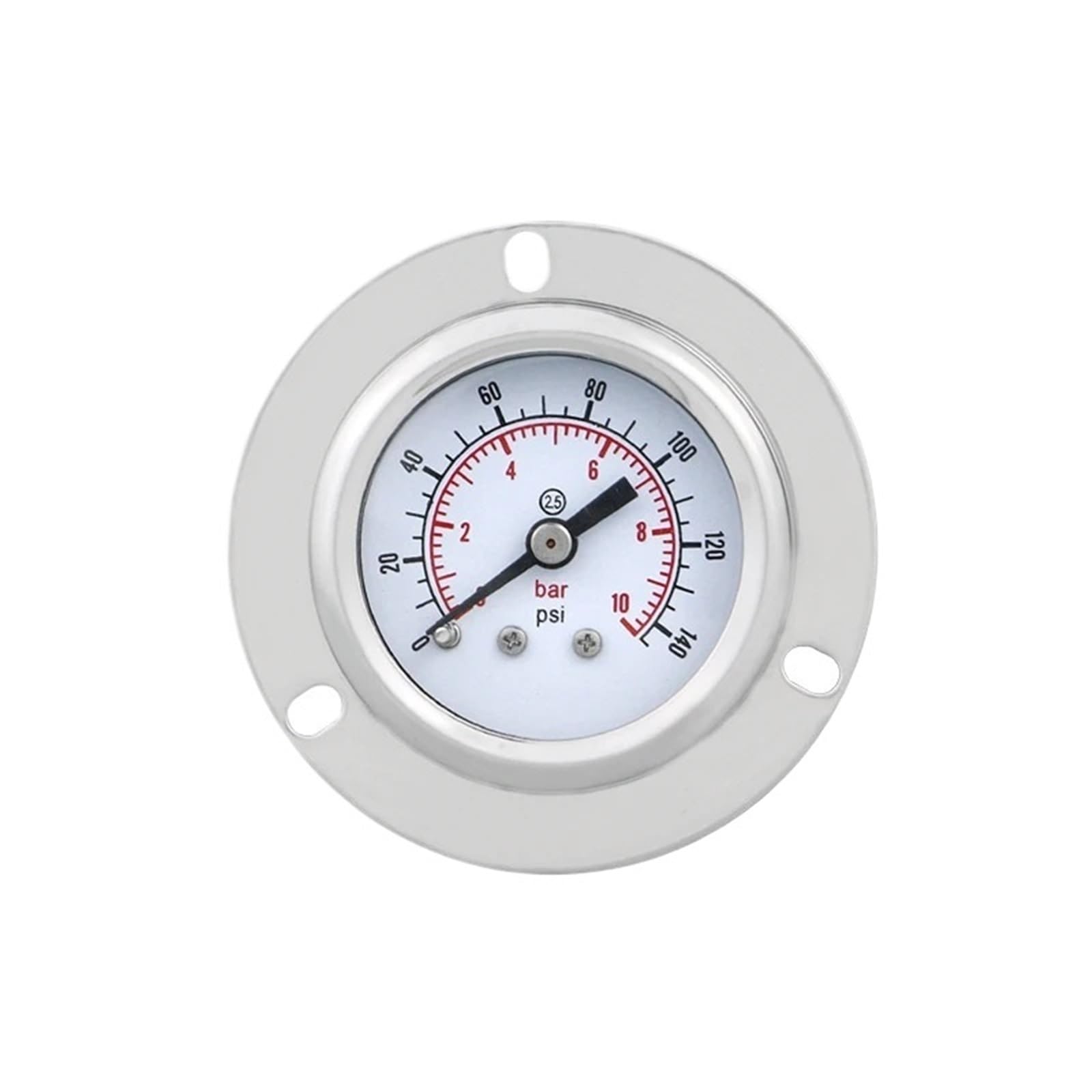 Uszczelnienie ciśnieniomierza, złącze tylne 40mm -1-0-400bar/psi z kołnierzem do powietrza, wody, paliwa i oleju | NPT 1 - 8,0 – 250 bar