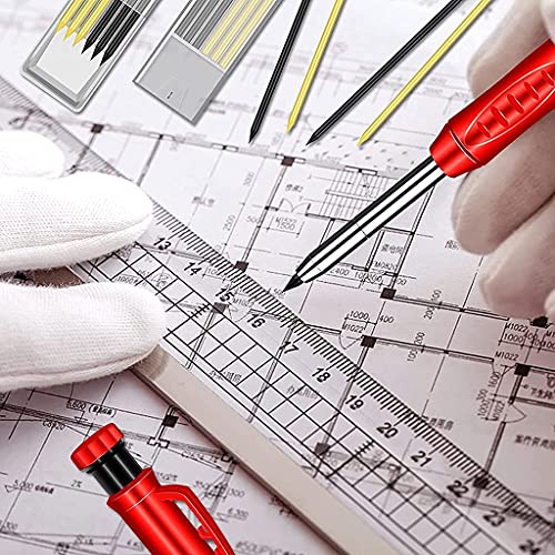 Matite da carpentiere con 6 ricariche, strumenti