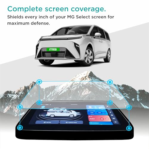 Image of Spartan Shield MATTE SCREEN GUARD COMBO For MG SELECT M9 Electric 2026 || Presidential Limo || 12.3 INCH INFOTAINMENT TOUCHSCREEN + 7 INCH INSTRUMENT CLUSTER PROTECTOR | MgSelect M9 EV New Car Digital Display 9H Accessories 2025+ [Not Tempered Glass] (M9 [12 inch Combo] Matte)