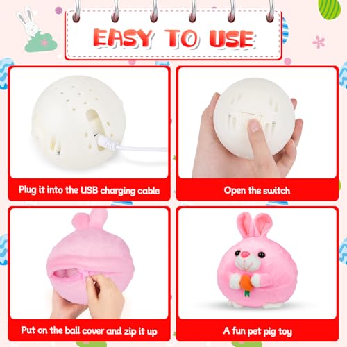 xinrongda Interaktives Hundespielzeug, Bewegendes Hundespielzeug Ball Elektrisch, Interaktiver Spielball für Hunde, Magic Ball mit Klang und Hüpferei, Haustier Hunde Trainingsball für Ostergeschenke