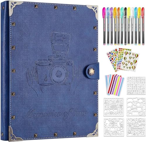 ZEEYUAN DIY Scrapbook Photo Album 60 Pages PU Leather Memory