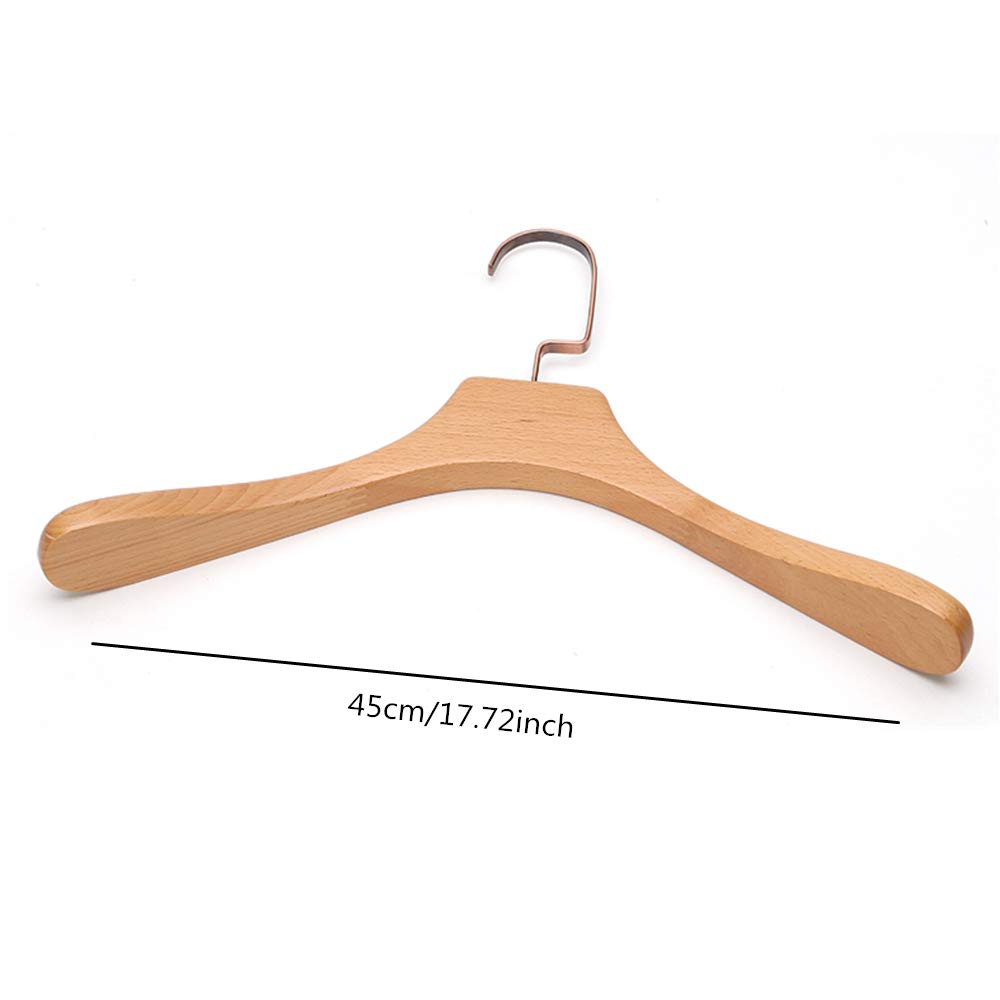 Grucce in legno di faggio premium, grucce for pantaloni con gancio girevole a 360 gradi con 2 clip antiruggine regolabili, for camicie, vestiti o pantaloni, grucce for pantaloni, set di 3/8787(Skirt H