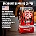 Fire Department Coffee - Gives Back to Firefighters - Backdraft Espresso Coffee Beans - Smooth & Rich - Roasted in the USA - Premium Espresso Beans - Veteran Owned - 12 oz