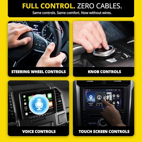 Image of CRUST AutoLink W20 Car Wireless Android Auto & CarPlay Adapter Receiver - Convert Wired to Wireless. Plug & Play. Bluetooth + 5GHz WiFi. USB A /C. for Cars with OEM Wired Android Auto /CarPlay