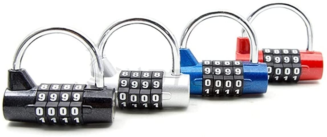 candados con código, Candado de combinación gancho ancho for taquilla gimnasio, cerradura seguridad viaje, cajón, armario equipaje, candados puerta(Blue)