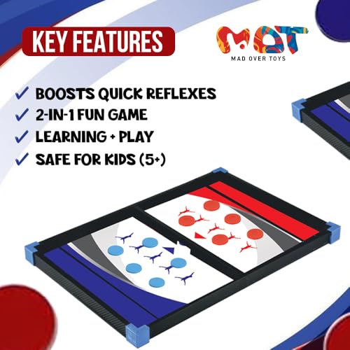 Image of 2 in 1 Junior String Hockey Game with Writing Board for Kids|Indoor Outdoor Pull String Hockey Toy|Fun Sports Sling Shot Toy for Boys Girls,Family Game,Hand-Eye Coordination Training Kit