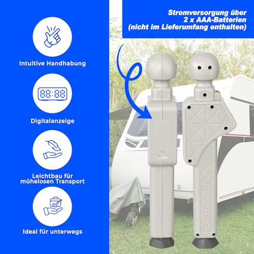 Báscula digital AUTOLIGHT 24 para caravanas con nivel de burbuja y altura ajustable hasta 150 kg 6