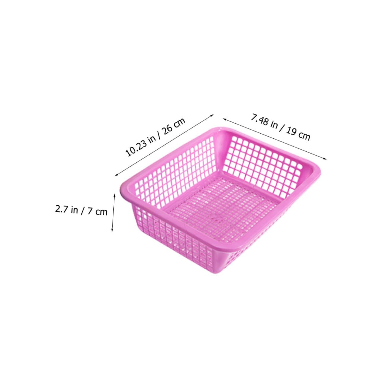 FRCOLOR 12Pcs Woven Snack Basket Versatile Plastic Containers for Fruits Vegetables and Fast Food Serving Durable Capacity Portable Design for Home and Parties