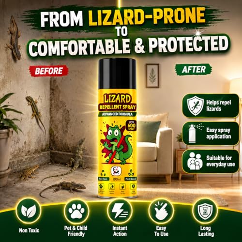 Image of Lizard Killer Control Spray for Home | Powerful Lizard Repellent And Control Spray for Walls, Kitchen And Corners | Easy-to-Use Pest Control Solution for Chipkali (Pack Of 2)