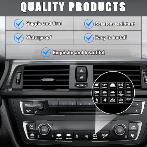 Image of Car Sticker and Decals, Funny Novelty Vehicle Dashboard Button Stickers, Personalized Stickers for Automobile or Truck Unused Buttons, Interior Decor Car Accessories