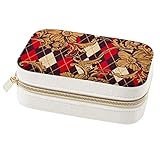 【Tamaño del joyero】-- 6.3" L x 4.3" W x 2.2" H. Este organizador de joyero de viaje tiene 5 ganchos para sujetar collares, 1 bolsillo elástico, 6 rollos de anillos, 20 ganchos para sujetar pendientes, 11 compartimentos divisores extraíbles. Solo se necesita un joyero para almacenar todos sus diferentes tipos de joyas juntas y mantenerlas organizadas.