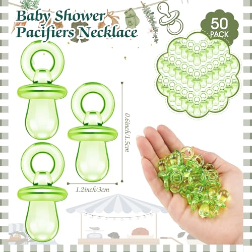 Image of Thyle 51 Pcs locally grown Pacifier Hunt Baby Shower Games Include Hunt Sign and 50 Acrylic Pacifiers for farm themed Baby Shower Game Decoration Sets Gender Reveal newborn announcement Party Decor