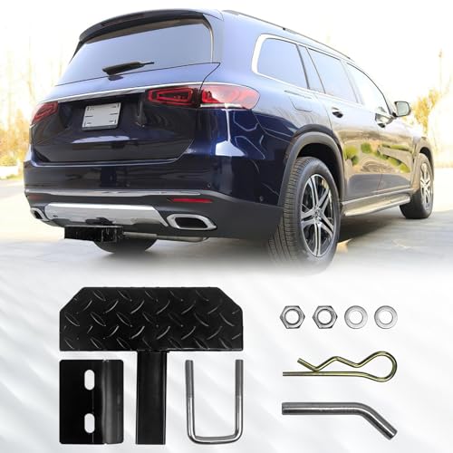 Grandroad auto Universal Hitch Step for 2” Receivers, Anti Slip Towing Bumper Guard, Black Hitch Steps for Most Cars SUV Trucks Pickups with Pin, 11.8” Length - Thumbnail 7