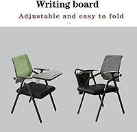 Vista 7 de WIGSELBL Silla de estudiante con escritorio adjunto, silla de oficina de malla, silla plegable ergonómica, silla con brazo para tableta con brazo