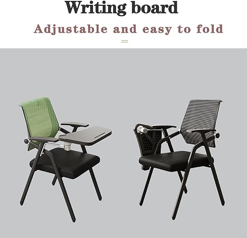 Miniatura 7 de WIGSELBL Silla de estudiante con escritorio adjunto, silla de oficina de malla, silla plegable ergonómica, silla con brazo para tableta con brazo