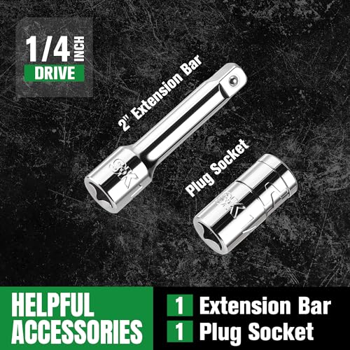 SK 1/4" Drive Socket Set with 216-P Ratchet, 35-Piece SAE Socket Bits Set — view 5
