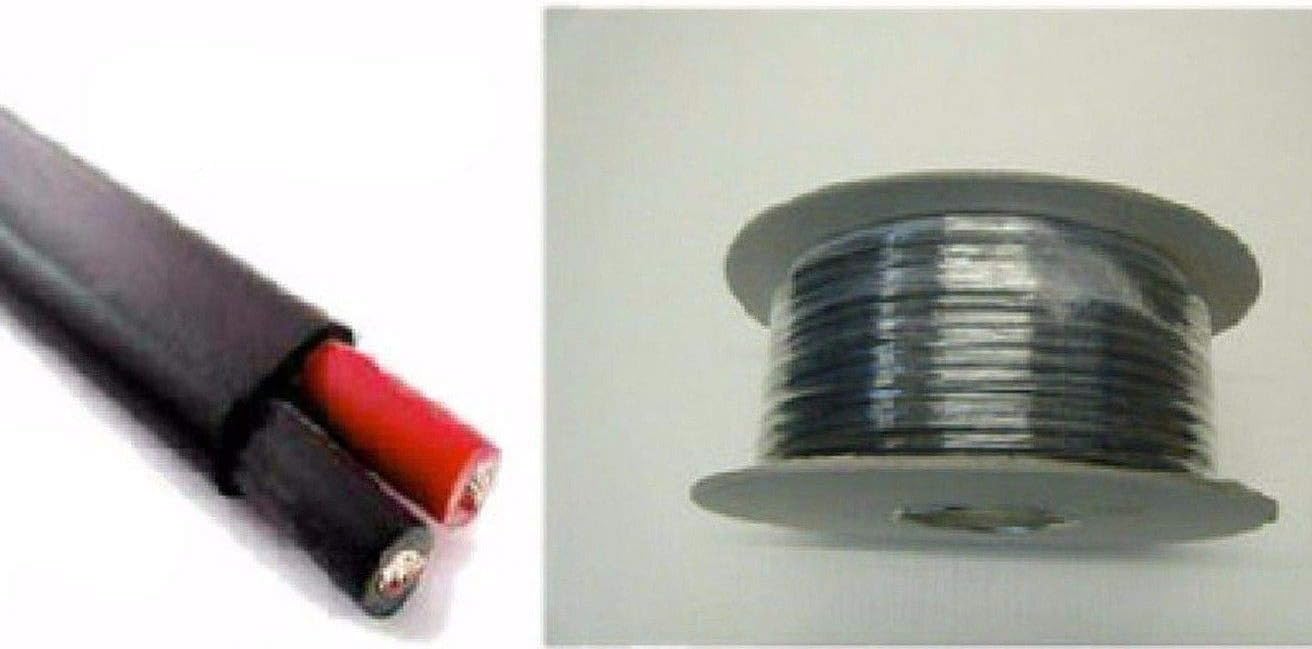 12V 24V 100m REEL 8.75 AMP 2 CORE FLAT TWIN PVC CAR CABLE WIRE AUTOMARINE
