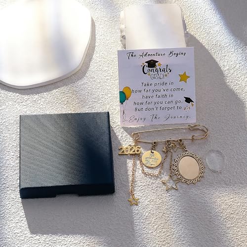 Image of MollyQueen Graduation Decorations Class of 2026 Graduation Pins Souvenir Emblem Graduation Pins Congrats Badges Graduation Cap Brooch Pin Inspiration Jewelry Gift for Her /Him