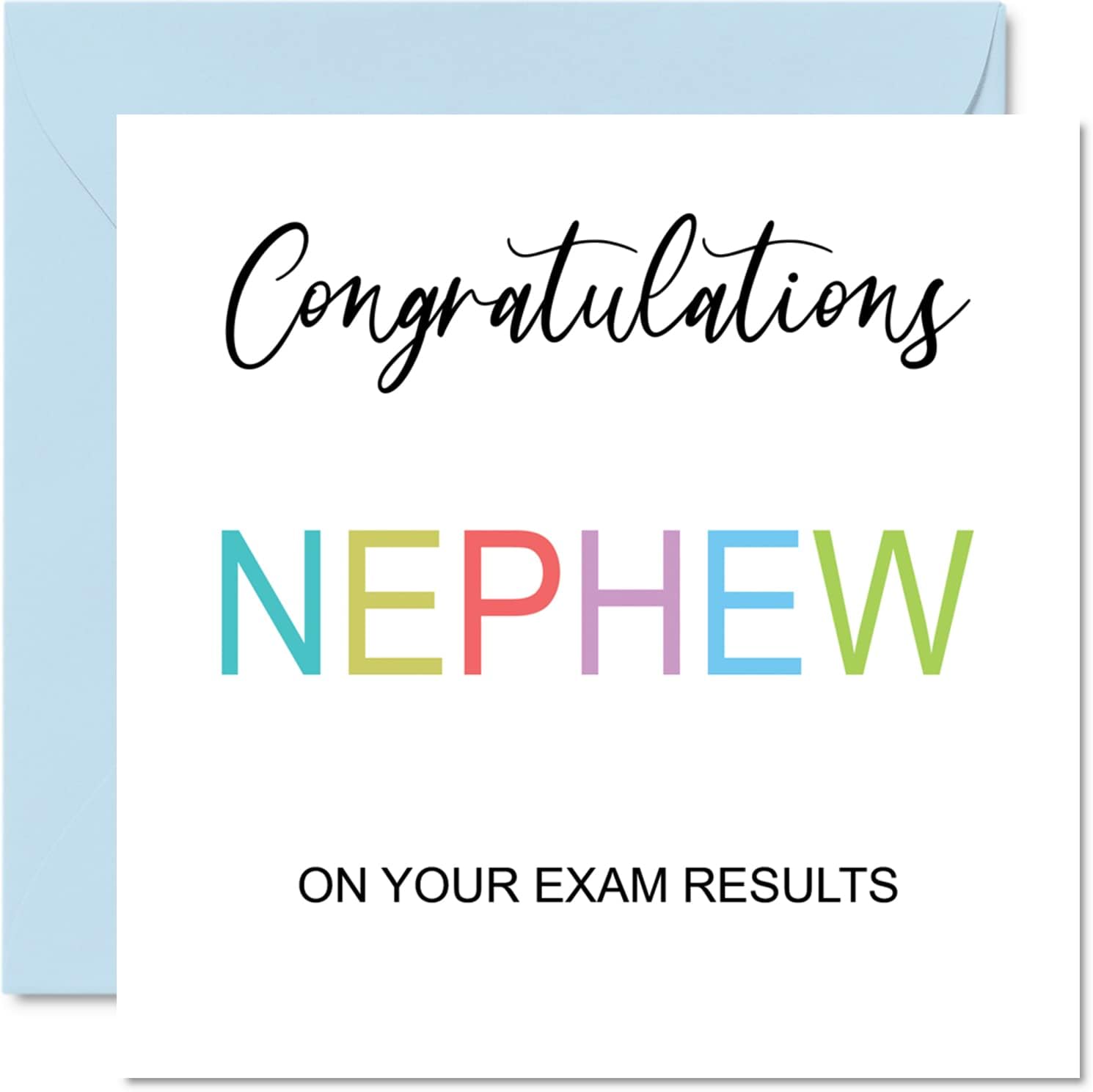 Congratulations Grandson Cards - On Your Exams - Proud of You Card Congrats Graduation Degree Exam Results School College Exams GCSE A Level Uni, 145mm Well Done Greeting Cards