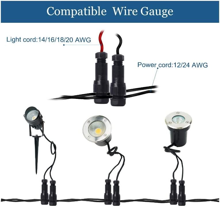 Lighting Accessories 5pcs/lot Puncture Connector Terminal Post No Stripping Wire Splitting Connector for Underground Lights, Buried Lights, Landscape Lights