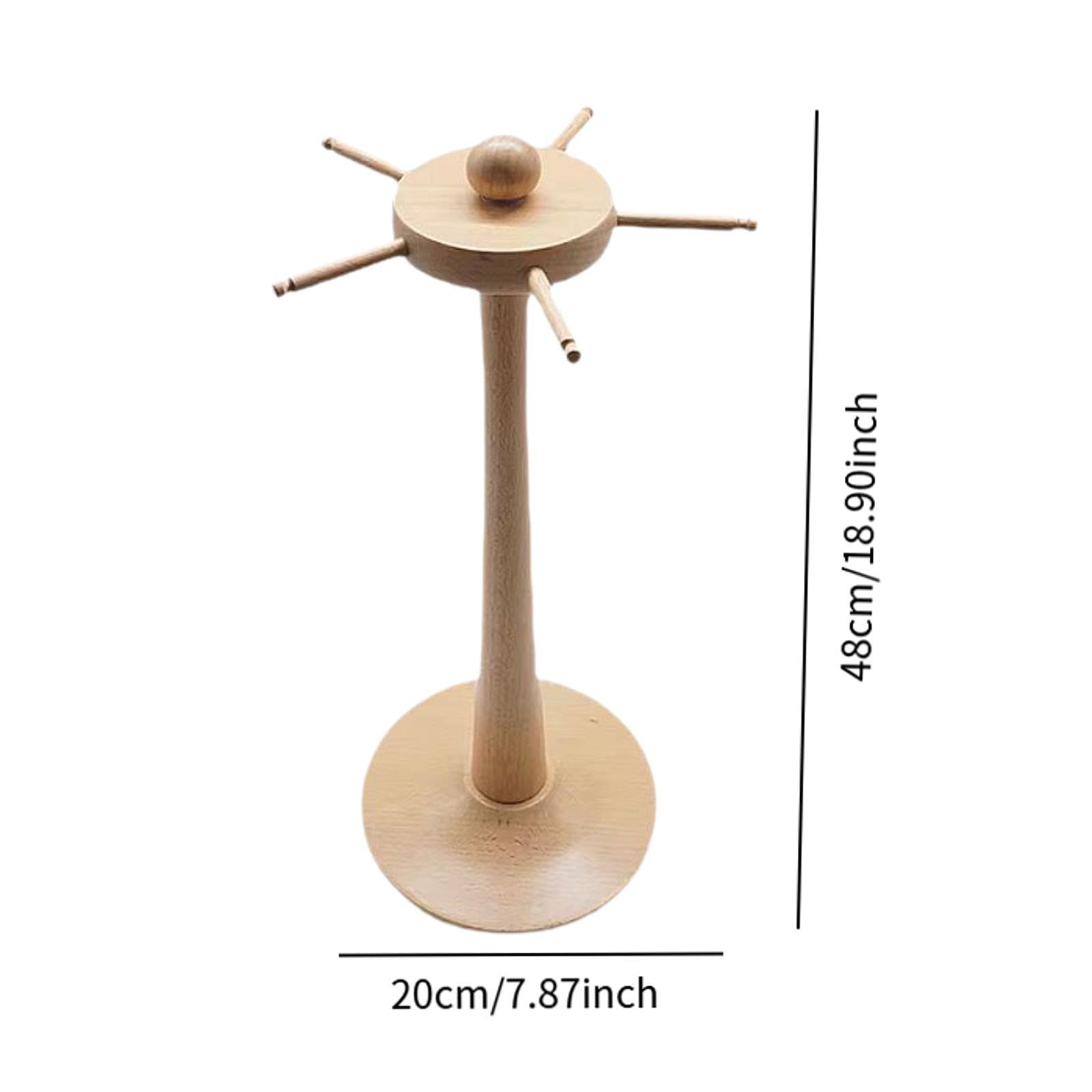 DYNWAVE Chime Stand Gong Stand Stable Base Multipurpose Wood Display Rack Chime Holder for Desktop Exhibition Bedroom Meditation