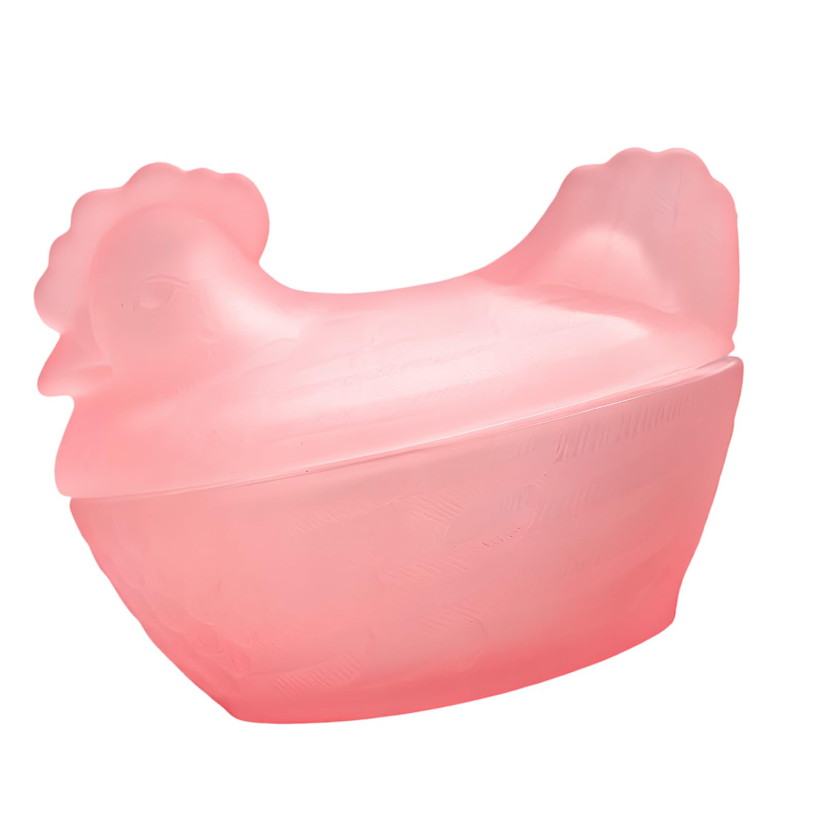 ordinarYone Small Crystal Glasses Hen Shape Storage Jar Glass Hen on Nest Candy Dish for Candy Nut and Home Decoration