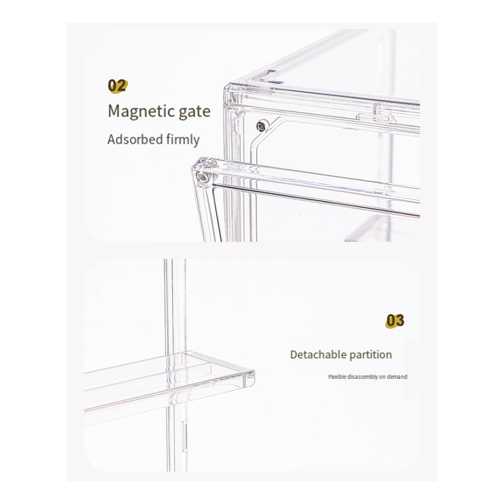Espositore Trasparente Modello Scala Scatola di Immagazzinaggio Scatola di Esposizione Burattino A Mano 36x27x22CM