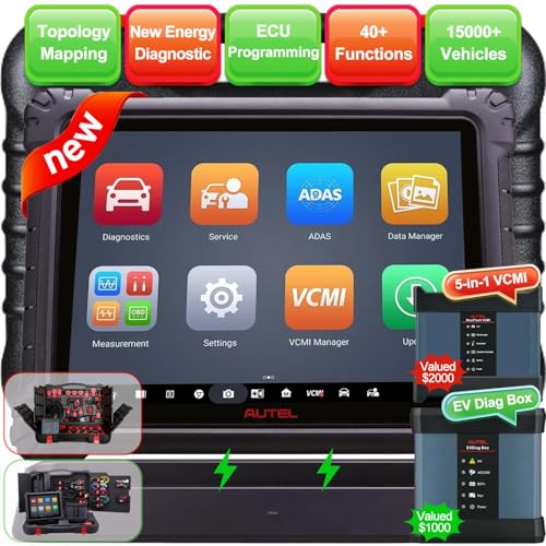 Autel MaxiSys Ultra EV OBD2 Scanner, Diagnostic Scan Tool, High Voltage Battery Pack Analysis, Motor TruSpeed Repair, Better Ultra MS919 MS909, w/EVDiag Box, ECU Programming, 5-in-1 VCMI, 40+ Reset