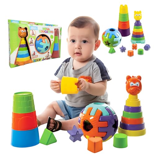 Brinquedo Educativo Montar E Empilhar Kit Brinquedos Didático Sensorial Para