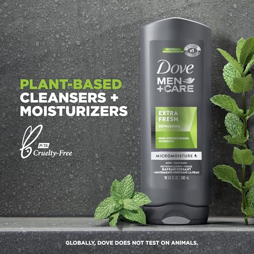 Dove Men+Care Shower Gel for Men, Skin Care Extra Fresh Dermatologist Recommended Shower Gel and Shower Gel 510ml (Pack of 4) - Image 3