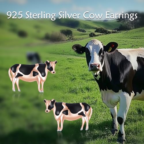 Boucles d'oreilles vache argent 925 YAFEINI pendantes - 5