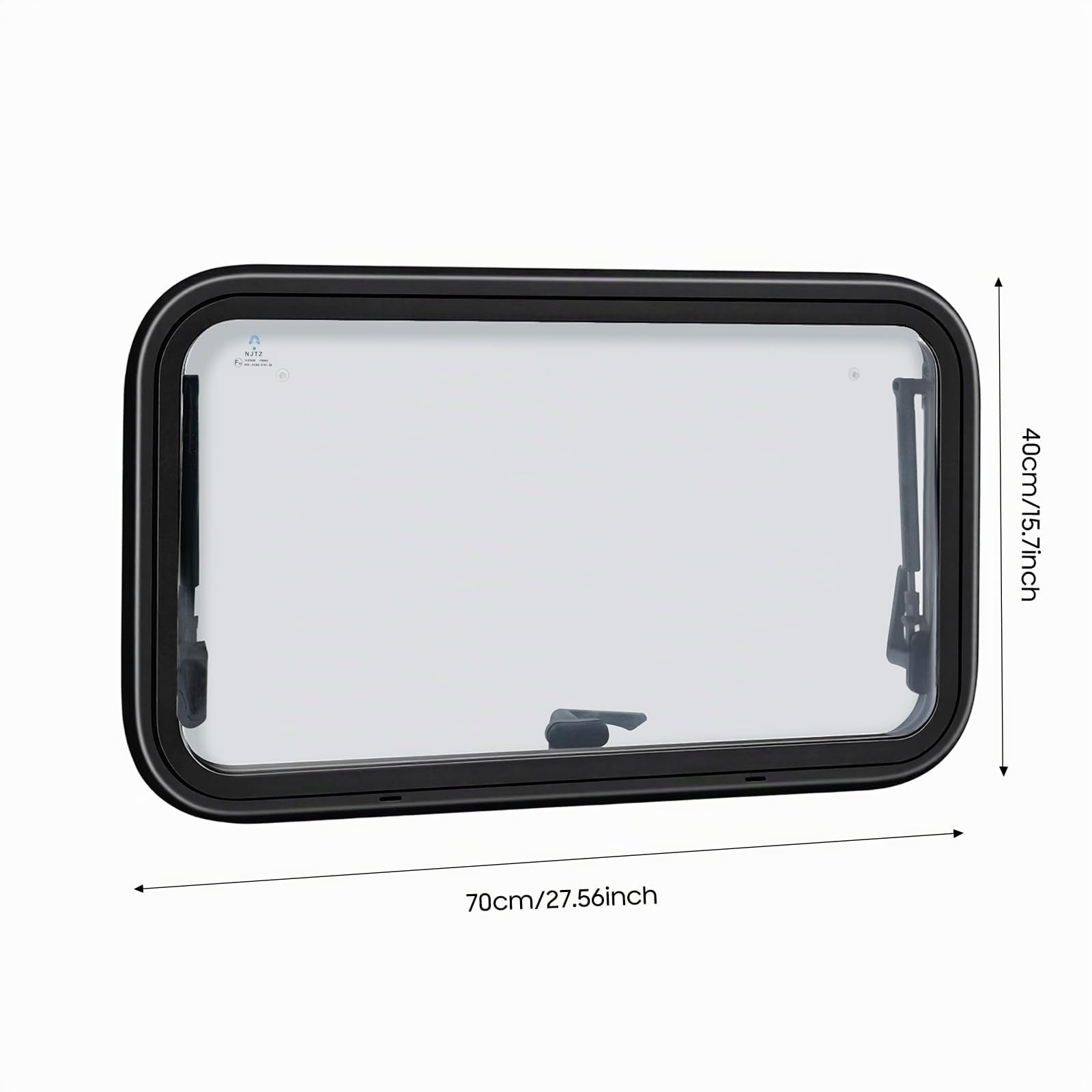 Fenêtre battante pour camping-car - 700 x 400 mm - Avec rideaux de protection solaire et moustiquaire - Pour camping-car, caravane, fourgon, van - 700 x 400 mm