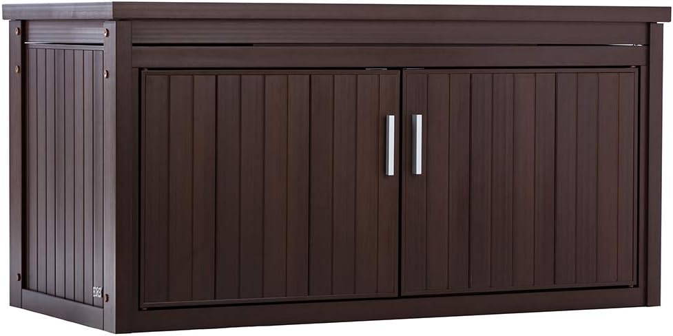 New Age Pet LitterLoo Bench Cat Litter Box Cover - Non-Toxic ECOFLEX - Odor & Moisture Resistant - Multiple Cats & Automatic Litter Boxes - 10yr Warranty, Black