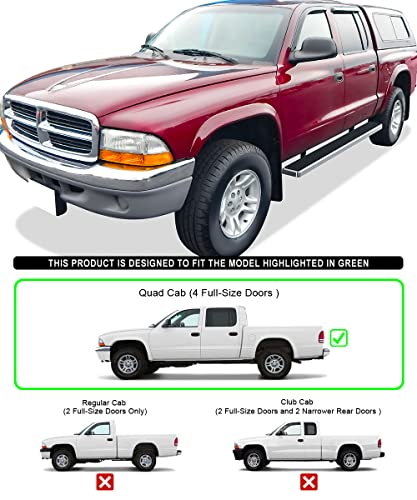 Estribos Tuxtreme para Dodge Dakota 2000-2004 6 pulgadas miniatura 2