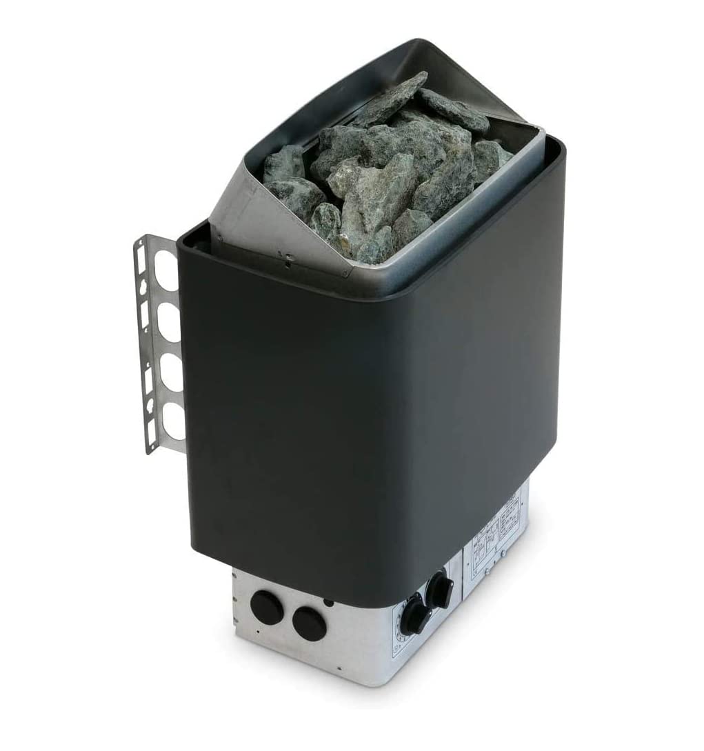 Contrôleur Interne Chauffage de Sauna électrique Poêle de Sauna Humide et Sec 200 V/220 V Poêle de Sauna Sec avec contrôle du Thermostat et minuterie (6KW)