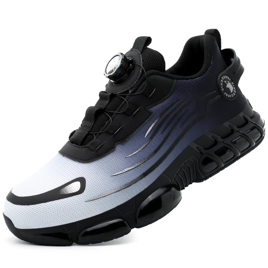 Image of Steel Toe Shoes for Men Women Safety Work Shoes Air Cushion Construction Industrial Shoes Safety Shoes Lightweight Steel Toe Sneakers for Men