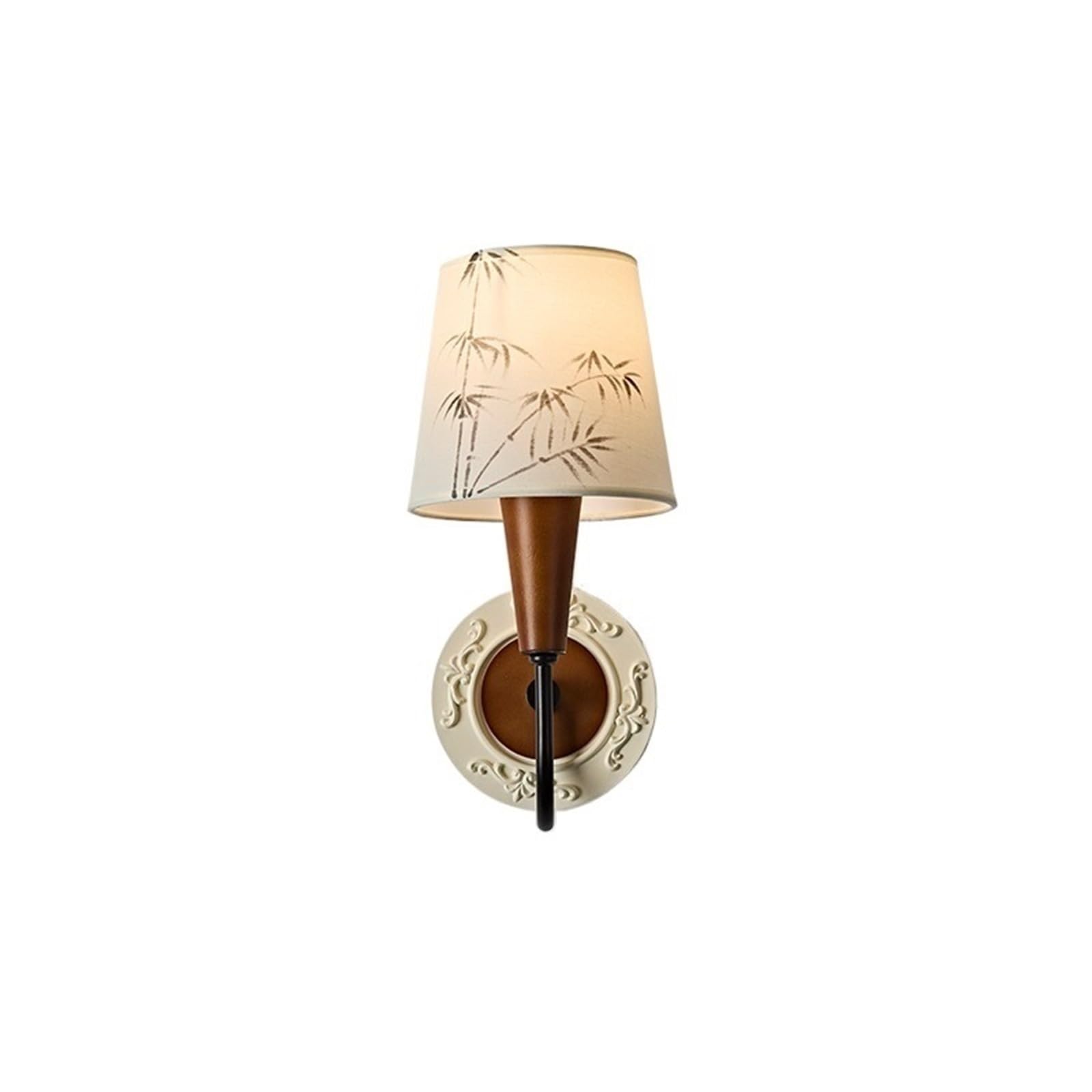 HXYSXHJUO Bedroom Retro Decorative Wall Lamp Corridor Living Room with Hook Fabric Lampshade Sconce(White)