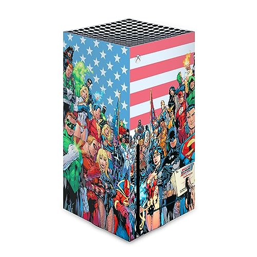 Skin Xbox Series X Peau Autocollante Vinyle - Motif Comics Justice League de l'Amérique