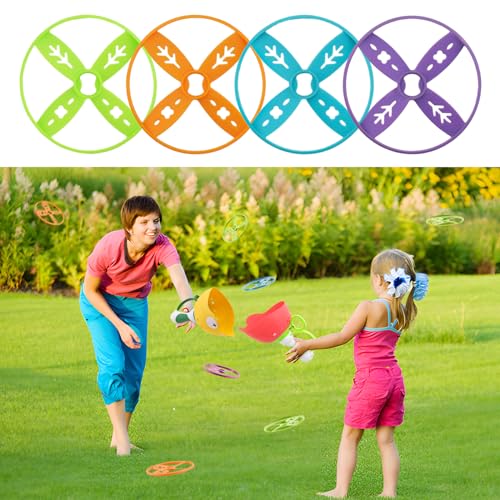 Outside Toys for Kids Ages 4-8, 24 Pack Flying Discs Supplement Set - Compatible with Most Handheld and Foot-Powered Flying Disc Toys, Includes 4 Vibrant Colors, Must-Have for Flying Disc Enthusiasts