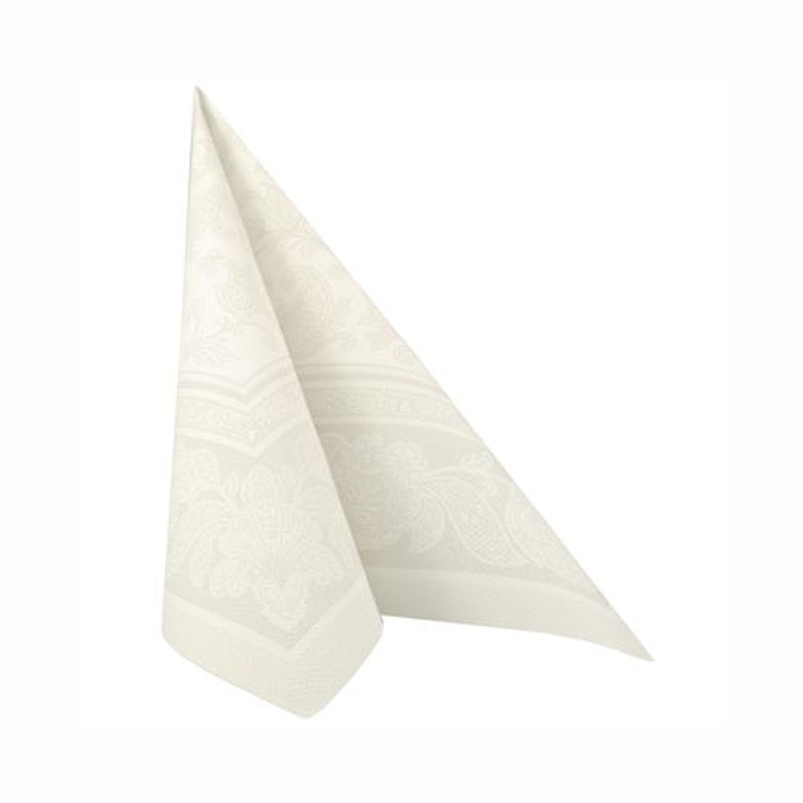50 Servilletas de Papel ''ROYAL Collection'' Pliegue-1/4 40 cm x 40 cm blanco Ornaments