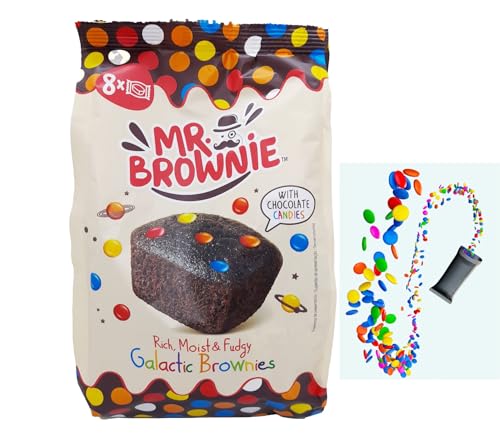Mr. Brownie 200g Galactic Brownies Mit Belgischer Schokolade 8 Brownies Pro Packung Köstliches Feingebäck Vorteilspackung