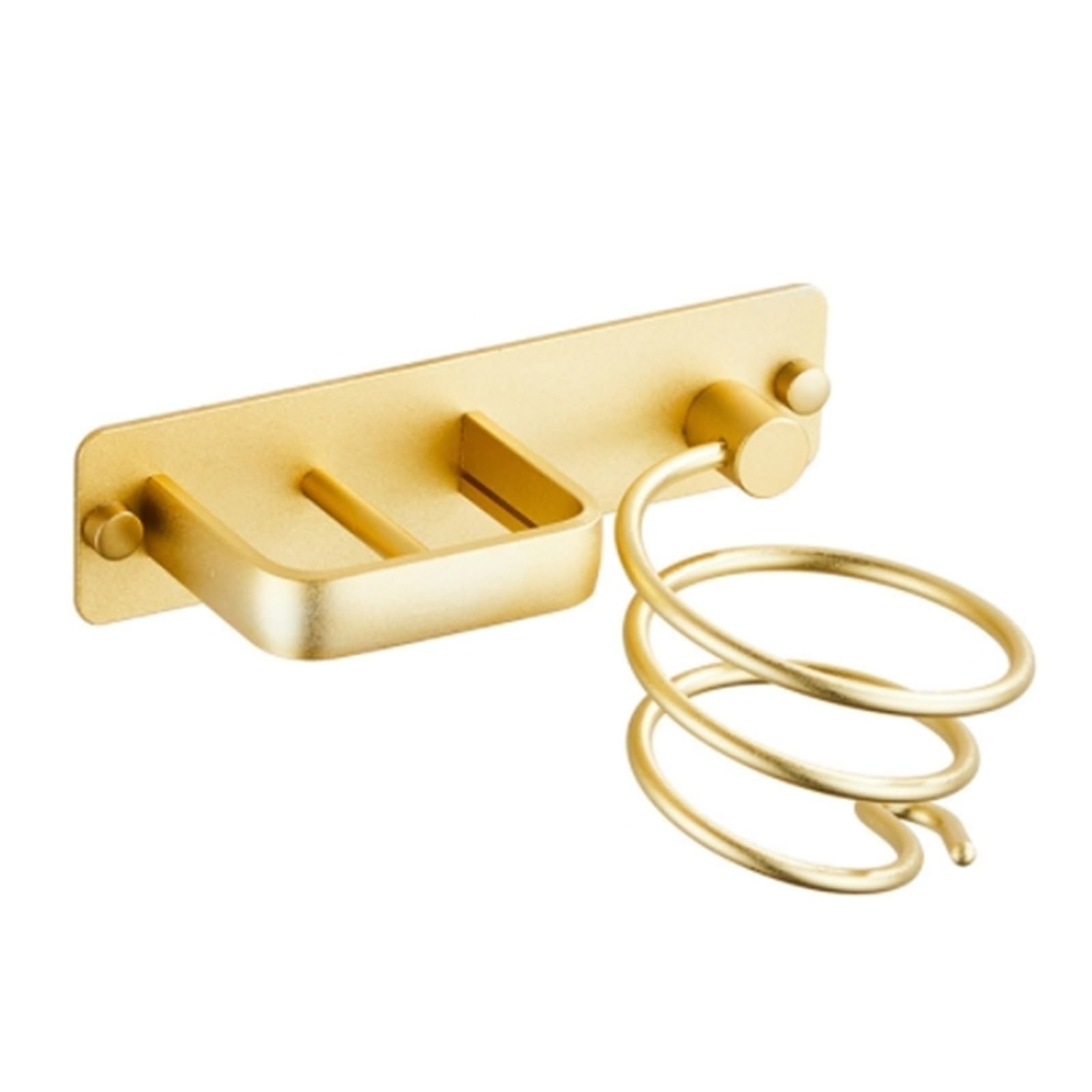 Soporte de pared para secador de pelo, estante de baño de aluminio para herramientas de cabello, soporte de almacenamiento para alisadores y accesorios (negro)