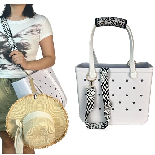 Image of Crossbody Strap For Bogg Bag Accessories With Hat Clip Handle Wrap Rubber Beach Tote Bag
