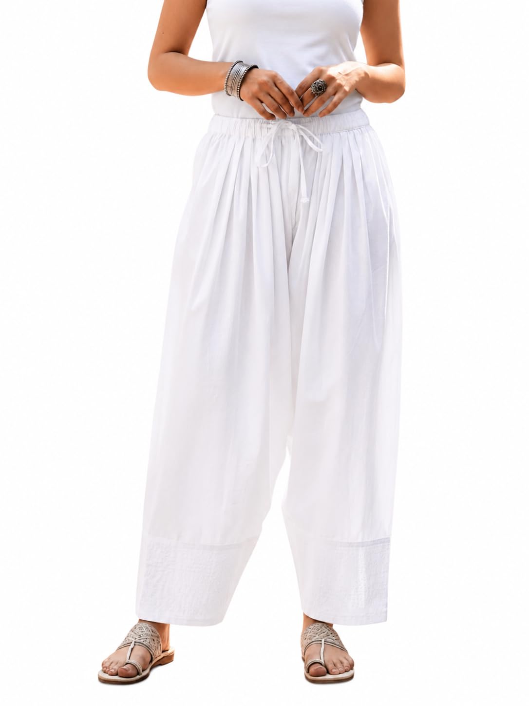 Women's Farsi Salwar Comfortable & Stylish Ethnic Bottom Wear Loose Fit Palazzo Trouser for Casual Wear-picture-23