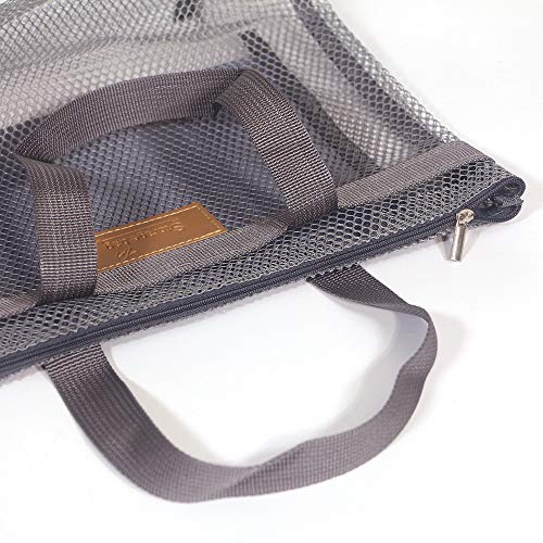 Diommell 2 Pack Mesh Shower Caddy Quick Dry Tote Bag Portable Lightweight Hanging Toiletry And Bath Organizer With Zipper For College Dorms Gym Swimming Beach Travel Sports Games #TOP6